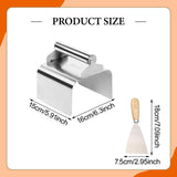 Maxbell Landscape Curb Trowel Home Decoration Corner Shaping Trowel with Putty Knife Straight Edge Silver