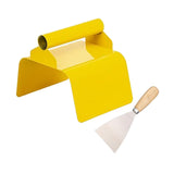 Maxbell Landscape Curb Trowel Home Decoration Corner Shaping Trowel with Putty Knife Straight Edge Yellow