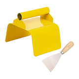 Maxbell Landscape Curb Trowel Home Decoration Corner Shaping Trowel with Putty Knife Straight Edge Yellow