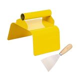 Maxbell Landscape Curb Trowel Home Decoration Corner Shaping Trowel with Putty Knife Straight Edge Yellow