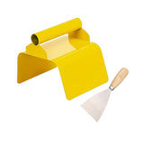 Maxbell Landscape Curb Trowel Home Decoration Corner Shaping Trowel with Putty Knife Straight Edge Yellow