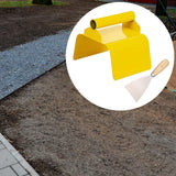 Maxbell Landscape Curb Trowel Home Decoration Corner Shaping Trowel with Putty Knife Straight Edge Yellow