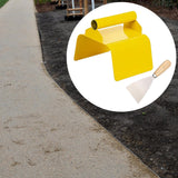Maxbell Landscape Curb Trowel Home Decoration Corner Shaping Trowel with Putty Knife Straight Edge Yellow