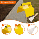 Maxbell Landscape Curb Trowel Home Decoration Corner Shaping Trowel with Putty Knife Straight Edge Yellow