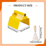 Maxbell Landscape Curb Trowel Home Decoration Corner Shaping Trowel with Putty Knife Straight Edge Yellow