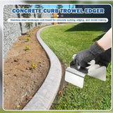 Maxbell Landscape Curb Trowel Sidewalk Park Handheld Concrete Trowel Bevel Edge
