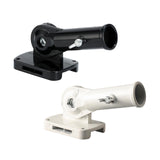 Maxbell Flag Pole Holder Hardware Aluminum Alloy 180° Adjustable Wall Mounted Holder White