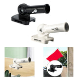 Maxbell Flag Pole Holder Hardware Aluminum Alloy 180° Adjustable Wall Mounted Holder White