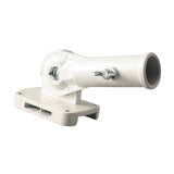 Maxbell Flag Pole Holder Hardware Aluminum Alloy 180° Adjustable Wall Mounted Holder White