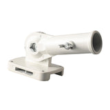Maxbell Flag Pole Holder Hardware Aluminum Alloy 180° Adjustable Wall Mounted Holder White