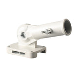 Maxbell Flag Pole Holder Hardware Aluminum Alloy 180° Adjustable Wall Mounted Holder White