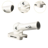 Maxbell Flag Pole Holder Hardware Aluminum Alloy 180° Adjustable Wall Mounted Holder White