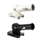 Maxbell Flag Pole Holder Hardware Aluminum Alloy 180° Adjustable Wall Mounted Holder White