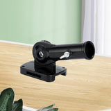 Maxbell Flag Pole Holder Hardware Aluminum Alloy 180° Adjustable Wall Mounted Holder Black