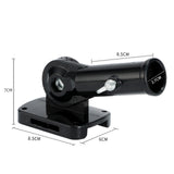 Maxbell Flag Pole Holder Hardware Aluminum Alloy 180° Adjustable Wall Mounted Holder Black