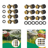 Maxbell Garden Hose Quick Connector 3/4 inch Quick Release Lawn Yard Male and Female 4 Sets