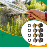 Maxbell Garden Hose Quick Connector 3/4 inch Quick Release Lawn Yard Male and Female 4 Sets