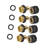 Maxbell Garden Hose Quick Connector 3/4 inch Quick Release Lawn Yard Male and Female 4 Sets