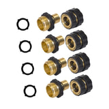 Maxbell Garden Hose Quick Connector 3/4 inch Quick Release Lawn Yard Male and Female 4 Sets