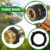 Maxbell Garden Hose Quick Connector 3/4 inch Quick Release Lawn Yard Male and Female 4 Sets