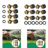 Maxbell Garden Hose Quick Connector 3/4 inch Quick Release Lawn Yard Male and Female 4 Sets