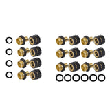 Maxbell Garden Hose Quick Connector 3/4 inch Quick Release Lawn Yard Male and Female 4 Sets