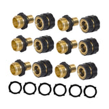 Maxbell Garden Hose Quick Connector 3/4 inch Quick Release Lawn Yard Male and Female 6 Sets