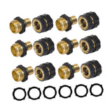 Maxbell Garden Hose Quick Connector 3/4 inch Quick Release Lawn Yard Male and Female 6 Sets