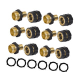 Maxbell Garden Hose Quick Connector 3/4 inch Quick Release Lawn Yard Male and Female 6 Sets