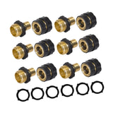 Maxbell Garden Hose Quick Connector 3/4 inch Quick Release Lawn Yard Male and Female 6 Sets