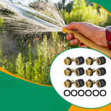 Maxbell Garden Hose Quick Connector 3/4 inch Quick Release Lawn Yard Male and Female 6 Sets