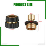 Maxbell Garden Hose Quick Connector 3/4 inch Quick Release Lawn Yard Male and Female 6 Sets