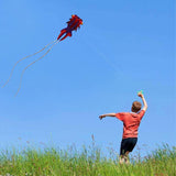Maxbell Goldfish Large Kite 3D Outdoor Games and Activities for Beach Amusement Park Red Purple
