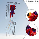 Maxbell Goldfish Large Kite 3D Outdoor Games and Activities for Beach Amusement Park Red Purple