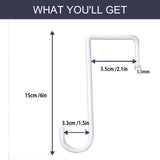 Maxbell 8 Pieces Fence Hooks Compact Patio Hooks for Garden Tools Wind Chimes Towels white 15cm