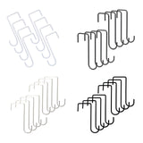 Maxbell 8 Pieces Fence Hooks Compact Patio Hooks for Garden Tools Wind Chimes Towels white 15cm