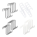 Maxbell 8 Pieces Fence Hooks Compact Patio Hooks for Garden Tools Wind Chimes Towels white 15cm