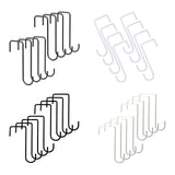 Maxbell 8 Pieces Fence Hooks Compact Patio Hooks for Garden Tools Wind Chimes Towels white 15cm