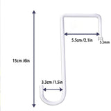 Maxbell 8 Pieces Fence Hooks Compact Patio Hooks for Garden Tools Wind Chimes Towels white 15cm