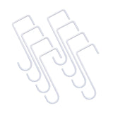 Maxbell 8 Pieces Fence Hooks Compact Patio Hooks for Garden Tools Wind Chimes Towels white 15cm