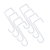 Maxbell 8 Pieces Fence Hooks Compact Patio Hooks for Garden Tools Wind Chimes Towels white 15cm