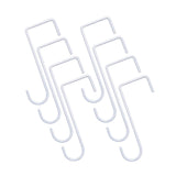 Maxbell 8 Pieces Fence Hooks Compact Patio Hooks for Garden Tools Wind Chimes Towels white 15cm