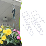 Maxbell 8 Pieces Fence Hooks Compact Patio Hooks for Garden Tools Wind Chimes Towels white 15cm