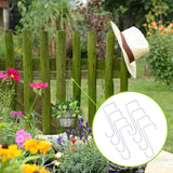Maxbell 8 Pieces Fence Hooks Compact Patio Hooks for Garden Tools Wind Chimes Towels white 15cm