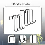Maxbell 8 Pieces Fence Hooks Compact Patio Hooks for Garden Tools Wind Chimes Towels black 15cm
