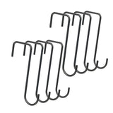 Maxbell 8 Pieces Fence Hooks Compact Patio Hooks for Garden Tools Wind Chimes Towels black 15cm