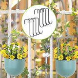 Maxbell 8 Pieces Fence Hooks Compact Patio Hooks for Garden Tools Wind Chimes Towels black 15cm