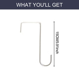 Maxbell 8 Pieces Fence Hooks Compact Patio Hooks for Garden Tools Wind Chimes Towels white 20cm