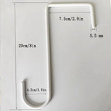 Maxbell 8 Pieces Fence Hooks Compact Patio Hooks for Garden Tools Wind Chimes Towels white 20cm