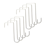 Maxbell 8 Pieces Fence Hooks Compact Patio Hooks for Garden Tools Wind Chimes Towels white 20cm